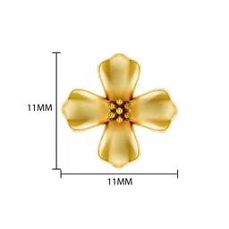 KISNA DIAMOND AND GOLD JEWELLERY Women 18Kt Flora Earrings Gold - 2.84g image 5