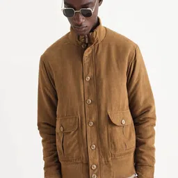 RARE RABBIT Men Mock Collar Bomber Jacket image 4