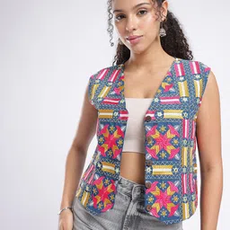 fusion by glitchez Geometric Embroidered Tailored Jacket-picture-17