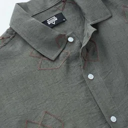 Thomas Scott Men Premium Fit Spread Collar Textured Casual Shirt image 5