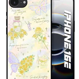 QRIOH Floral Printed Apple iPhone 16e Back Case Mobile Accessories-picture-45