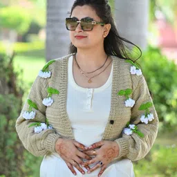 WINDROP SOLUTIONS Women Cardigan with Applique Detail-picture-33