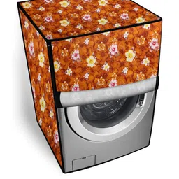 The Furnishing Tree Orange Printed Washing Machine Cover-picture-39