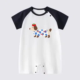 StyleCast x Revolte Infant Boys Printed Cotton Round Neck Rompers-picture-36