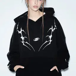 Bonkers Corner Women Abstract Hooded Long Sleeves Sweatshirt image 5