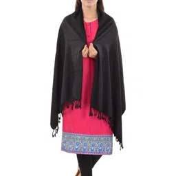 JAPROZ Pack Of 2 Solid Wool Dupatta image 3