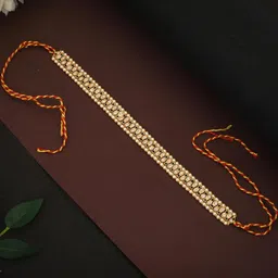 flying beads Gold-Plated Pearls Studded Matha Patti Head Jewellery image 1