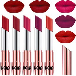 VOLO Set Of 5 Creme Matte Lipstick-Tomato Red-40-Red43-Passion Pink44- Magenta45- Orange49-picture-44