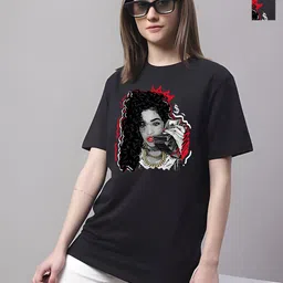 KAIDO Women Pack Of 2 Graphic Printed Cotton T-shirt-image-15