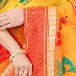 PuJoy Ethnic Motifs Handloom Taant Saree image 5