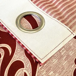 Lunar Days Maroon Set of 2 Floral Room Darkening Window Curtain image 4