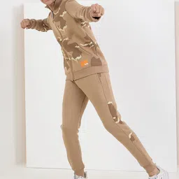 Sweet Dreams Boys Printed Mock Collar Tracksuit image 4