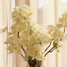 Pure Home and Living Off-White Cherry Blossom Ivory Stem Artificial Flower Bunch-picture-39