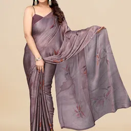 KALINI Floral Printed Poly Chiffon Saree-picture-29