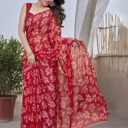 KALINI Floral Printed Saree image 1