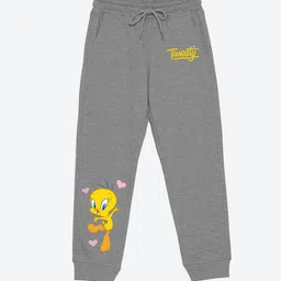 YK Warner Bros Girls Humour and Comic Tweety Graphic Printed Joggers-picture-58