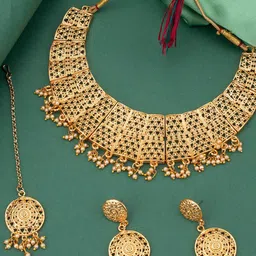 Sukkhi Gold-Plated Beaded Jewellery Set-picture-49