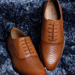 LOUIS STITCH Mens Textured Genuine Italian Leather Formal Oxford Lace Up Shoes-picture-22