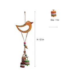 vareesha Tinkle Bells Sparrow Family Wall Hanging Bell Wind Chimes Set Of Two image 3