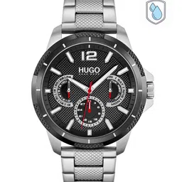 HUGO Men Black Patterned Sport Bracelet Style Analogue Multifunction Watch 1530195-image-8