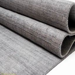 the woven legacy Grey Abstract Wool and Cotton 5 ft x 7 ft Hand Woven Carpet image 5