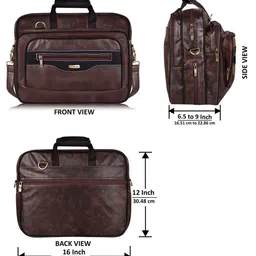 LOREM Unisex Textured Messenger Bag image 5