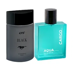 CFS Black & Cargo Aqua Set Of 2 Long Lasting Eau De Parfum - 100ml Each image 1