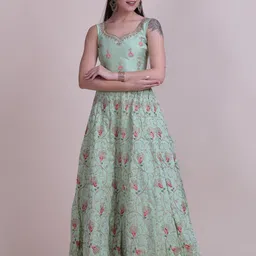 Warthy Ent Embroidered Thread Work Semi-Stitched Lehenga & Unstitched Blouse With Dupatta-picture-10