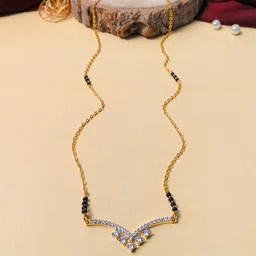 ABDESIGNS Gold-Plated AD-Studded & Beaded Mangalsutra-image-54