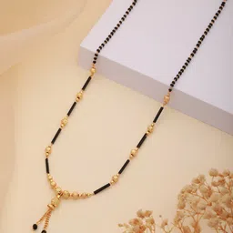 Aadvik Designs Gold-Plated Beaded Mangalsutra image 1