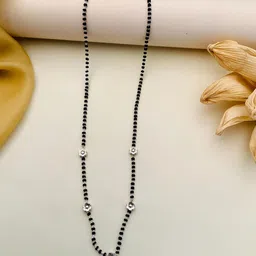 Anouk Silver-Plated Artificial Stones and Beads Mangalsutra-image-91