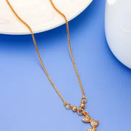 aadita Gold-Plated White Stone-Studded & Beaded Mangalsutra-image-58