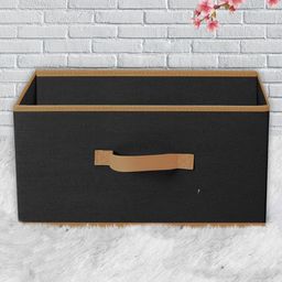 Kuber Industries Black & Brown Solid Foldable Multi-Purpose Storage Box-picture-46