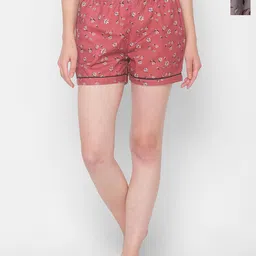 FashionRack Women Pack of 2 High-Rise Floral Printed Lounge Shorts-picture-10