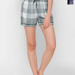 FashionRack Women 2 Checked Lounge Shorts-picture-38
