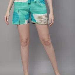 Boston Club Women Printed Lounge Shorts-image-91