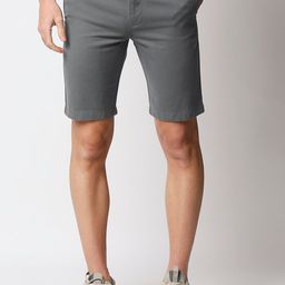 Basics Men Grey Pure Cotton Shorts-picture-3