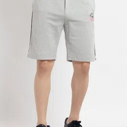 Status Quo Men Grey Melange Solid Shorts-image-75