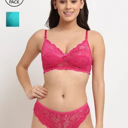 Friskers Teal Blue & Fuchsia Pink Pack of 2 Lingerie Set OD-305-36-310-07-30-image-75