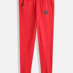 Allen Solly Junior Boys Solid Mid-Rise Knitted Pure Cotton Joggers With Applique Detail-picture-35