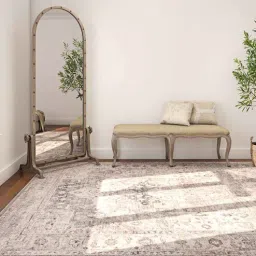 asterlane Brown Traditional Polyester 5 ft X 7 ft Machine Made Carpet-picture-21