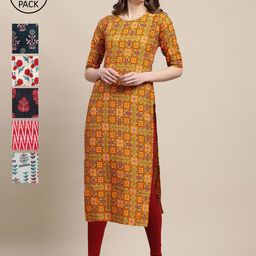 7threads 1 Stop Fashion Women Pack of 6 Printed Crepe Kurtas-picture-46