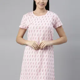 ETC Conversational Printed Pure Cotton Nightdress-picture-12
