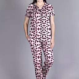 LYRA Conversational Printed Pure Cotton Night Suit image 1