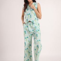 SANSKRUTIHOMES Printed Pure Cotton Night Suit-picture-5