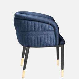 trevi furniture Bella Fabric Lounge Chair In Denim Blue Colour image 5