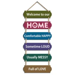 Multicolour Engineered Wood Wall Hanging by Suveharts image 2