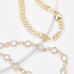 Boohoo Set of 2 Diamante Anklets-picture-22