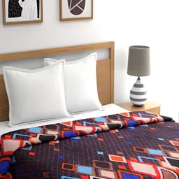 Signature Club Collection Purple & Red Geometric Microfiber AC Room Single Bed Blanket-image-58