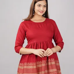 MANKSH Printed Longline Top image 1